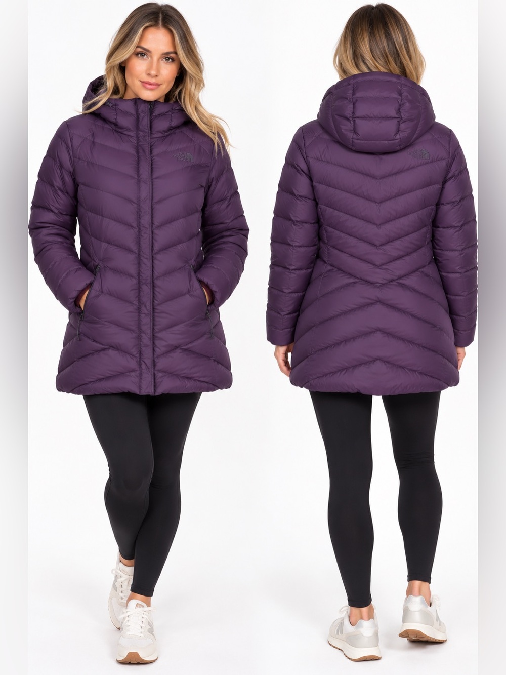 The North Face Puffer Moonlight Down Jacket Purple 550 Fill Women's XL